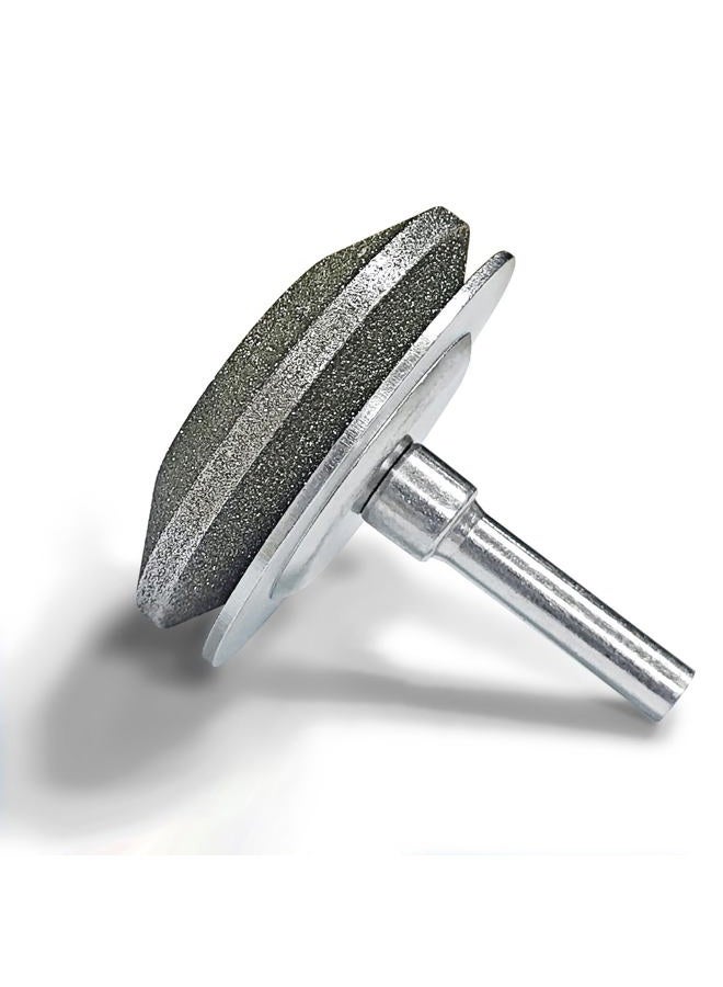 UF-SHARP Diamond Lawn Mower Blade Sharpener, 120 Grit, All-Metal Construction, for Any Power Hand Drill (120 Grit) - Image 1