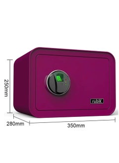 Safe Box with Biometric Fingerprint Lock A4 Document Size Safety Deposit Box for Home Office Shop (25x35x28cm) Purple - pzsku/Z35608464CE3034A3F03BZ/45/_/1627574299/24ba3cef-78ff-4250-ad5a-ea80de4c6c0e