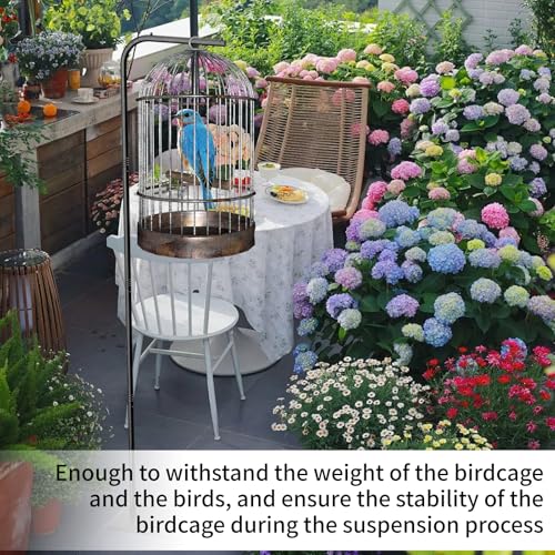 TBTFW 67 Inch High Hanging Bird Cage Stand, Bird Feeder Stand with Base, Suitable for Hanging Various Types of Birdcages(Weight Limit: Within 35 Pounds) - Image 5