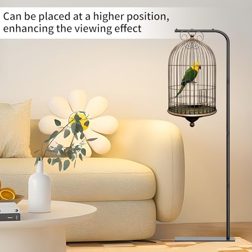 TBTFW 67 Inch High Hanging Bird Cage Stand, Bird Feeder Stand with Base, Suitable for Hanging Various Types of Birdcages(Weight Limit: Within 35 Pounds) - Image 4