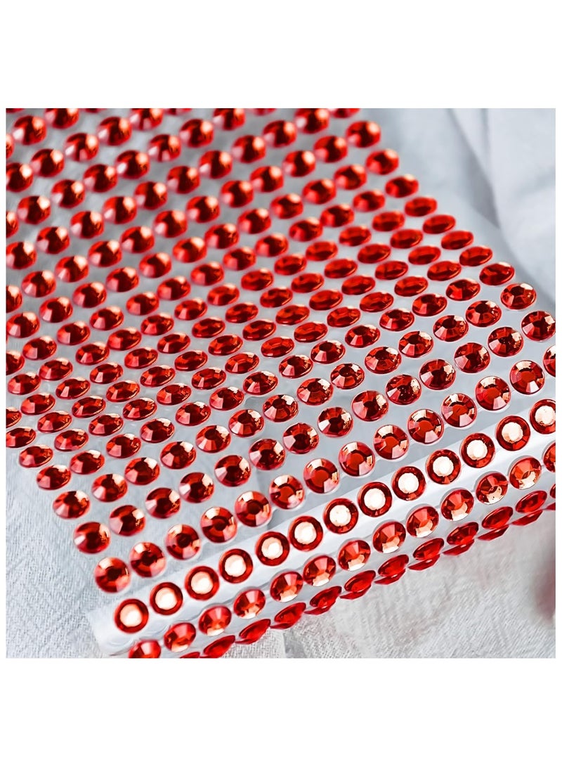 3090 Pcs 4 Sheets Rhinestone Stickers 3/4/5/6 mm Self Adhesive Craft Rhinestones Gems for Face Eyes Makeup Hair Body - Image 4