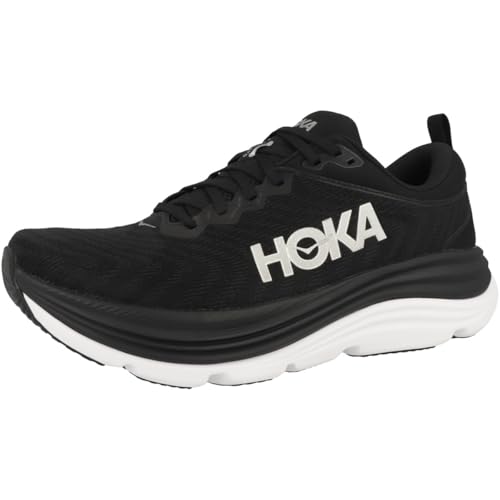 Hoka Men's Gaviota 5 Sneaker, Black/White, 9 - Image 4