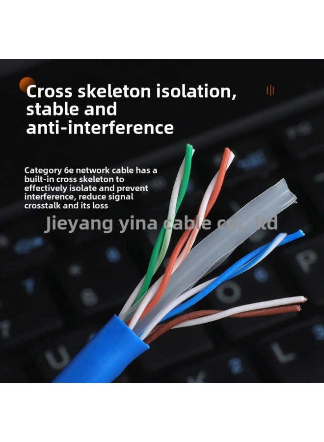 Oxygen-free Copper Core Super Five Categories Six Gigabit Finished Network Cable Router Computer Short Broadband Network Cable Short 0.2 Meters-Color:six Kinds Of Oxygen-free Copper [gray]-Line Length:0.3 M  - Image 4