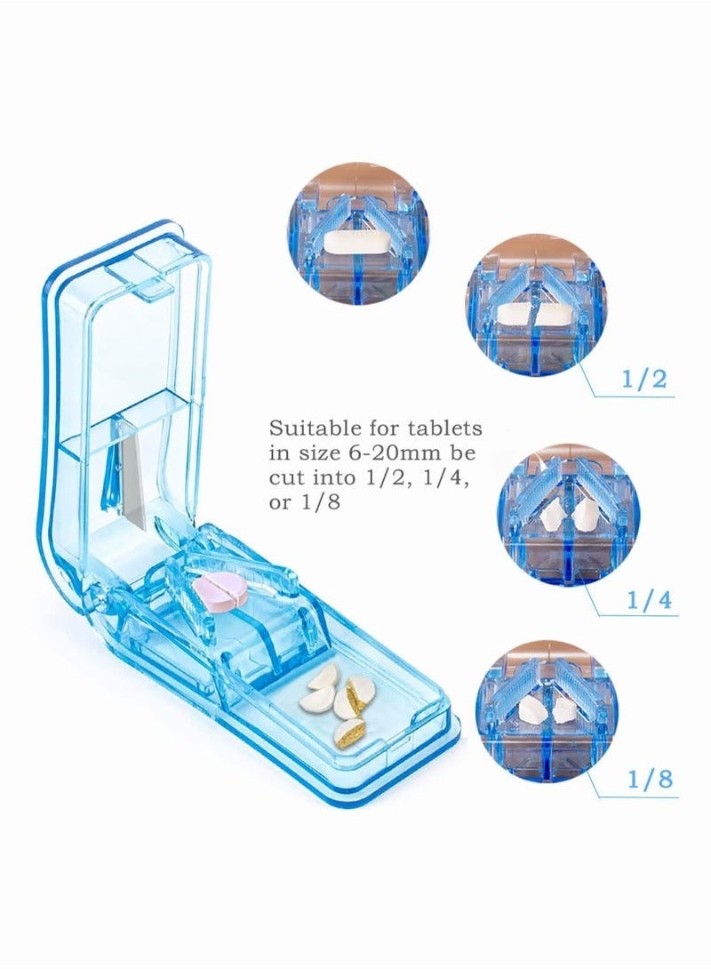 KENSON Pill Cutter 2 in 1 Portable Pill Organiser for Cutting Pills Vitamin Tablets  - Image 3