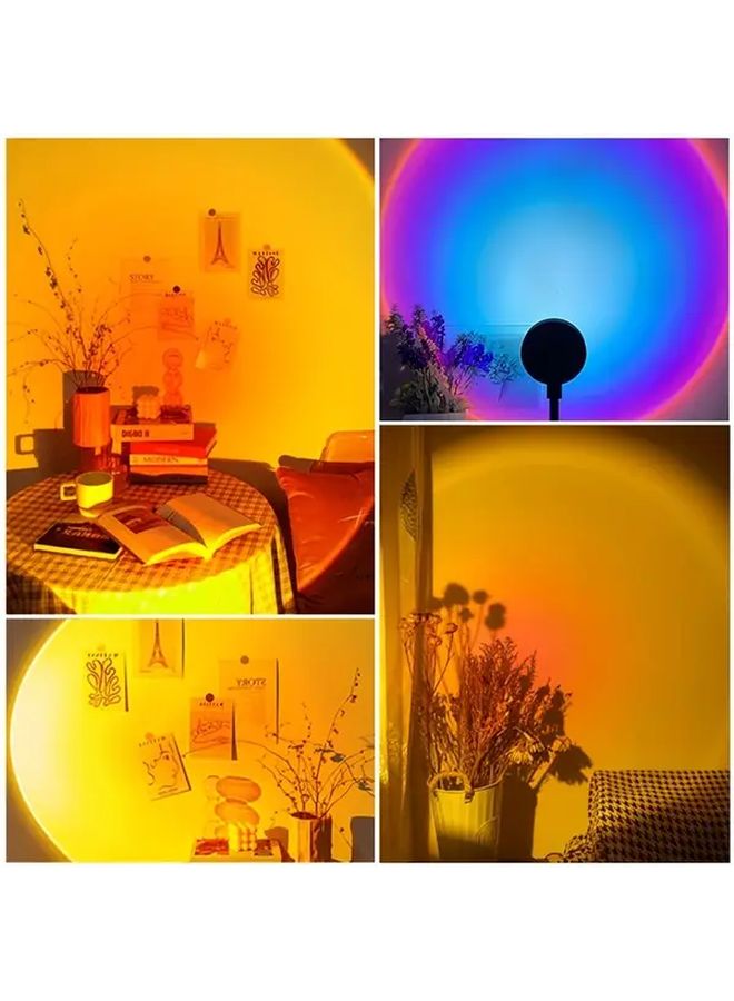 Mini Creative Sunset Glow USB Light 7 Colors Button Control for Desk Decor - Image 4