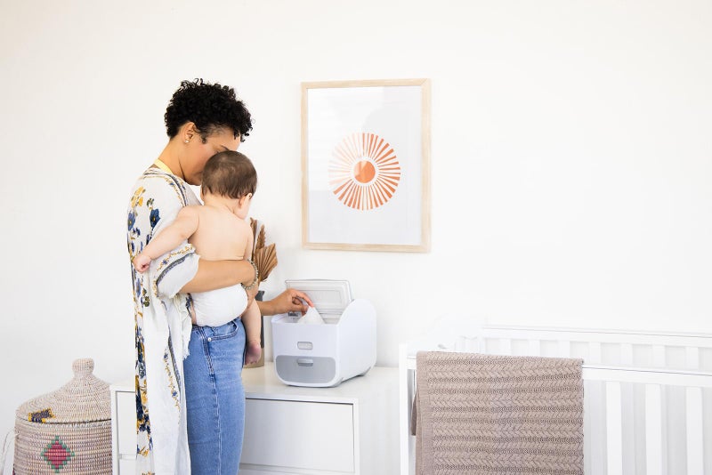 Ubbi Portable Diaper Changing Station with Soft Foldable Changing Mat, Rubberized Handle, Non-Skid Rubber Feet, Diaper Storage Caddy Organizer - Stores Baby Diapers, Wipes & Baby Accessories, Grey - Image 5