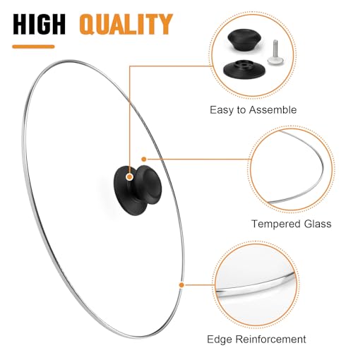 CHAR YONG Oval Slow Cooker Lid Large 8 QT Fits for Crock Pot Glass Lids Programmable Slow Cookers SCV800 and Compatible With Hamilton Beach Oval Glass Pot Lid Transparent Cover - Image 3