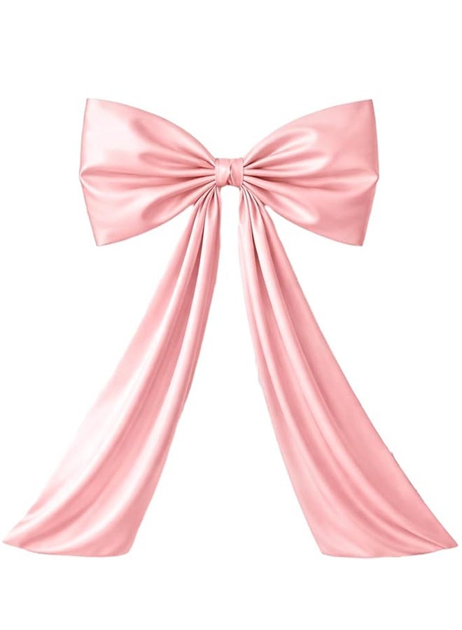 Pink Large Bow Wall Decor, Coquette Giant Ribbon Tie Backdrop Wall Decor, Themed Party Decorations for Birthday, Wedding, Bridal, Baby Room, Party, Ballerina Room Hanging Decoration, 24 x 36 Inches - Image 1