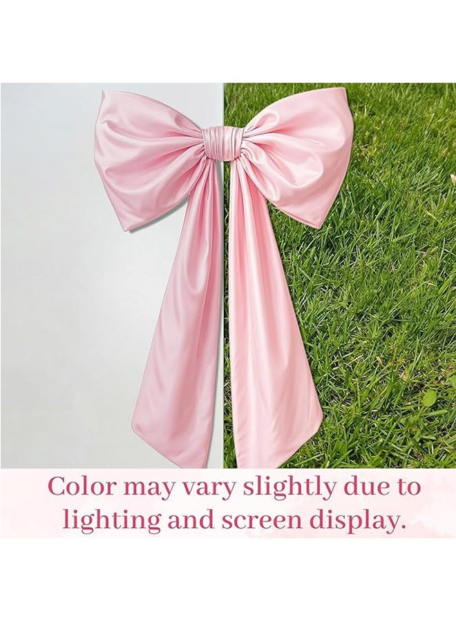 Pink Large Bow Wall Decor, Coquette Giant Ribbon Tie Backdrop Wall Decor, Themed Party Decorations for Birthday, Wedding, Bridal, Baby Room, Party, Ballerina Room Hanging Decoration, 24 x 36 Inches - Image 3