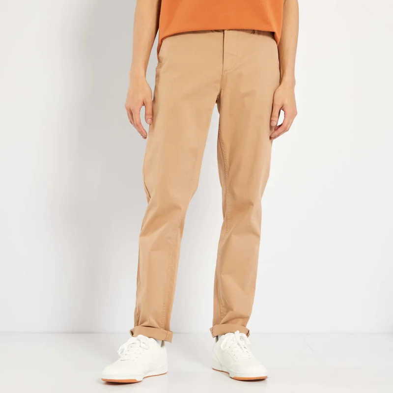 Kiabi Slim-Fit Chinos Beige