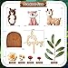 RASSLISA Woodland Animals Cake Toppers 23Pcs Oh Baby Forest Creatures Cake Decorations with Bear Fox Deer Figurines Mushrooms Leaves Flowers for Woodland Baby Shower Wild One 1st Birthday Party Supplies - Image 4
