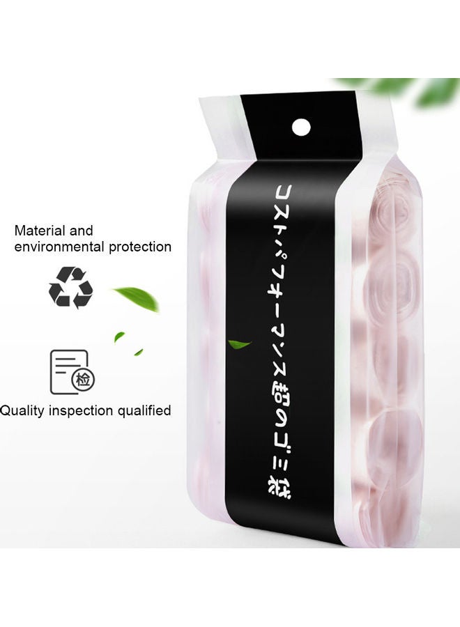 100-Piece 5-Rolls Disposable Garbage Bags Rose Gold - Image 3