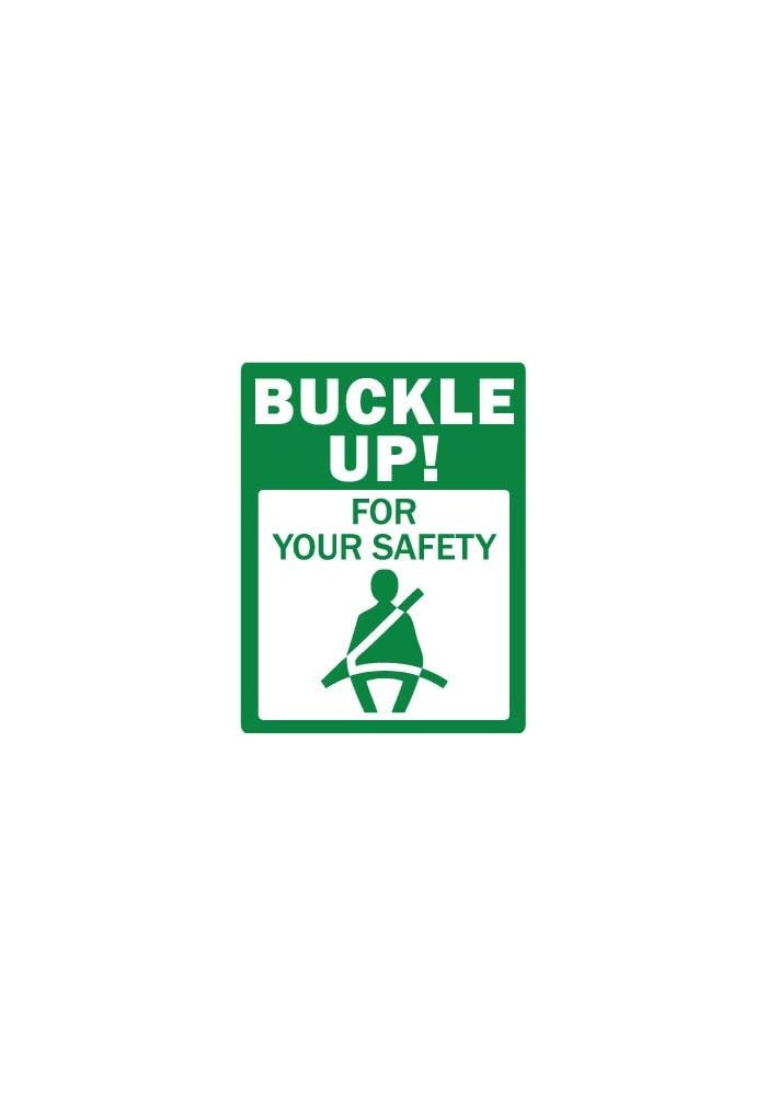 Picniva 2Pack Buckle Up! Safety Sign Decal - Image 1