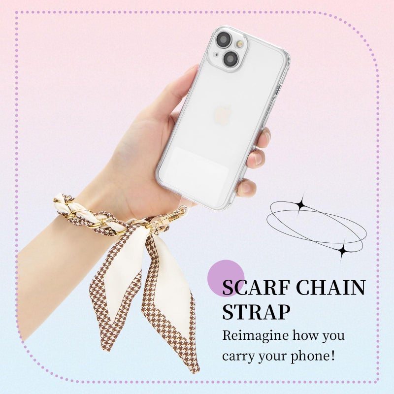 ZOOEASS Phone Wrist Lanyard Gold Metal Scarf Phone Charm Strap with Tether Tab Women Phone Chain Accessories for Handbags(Style 3) - Image 2