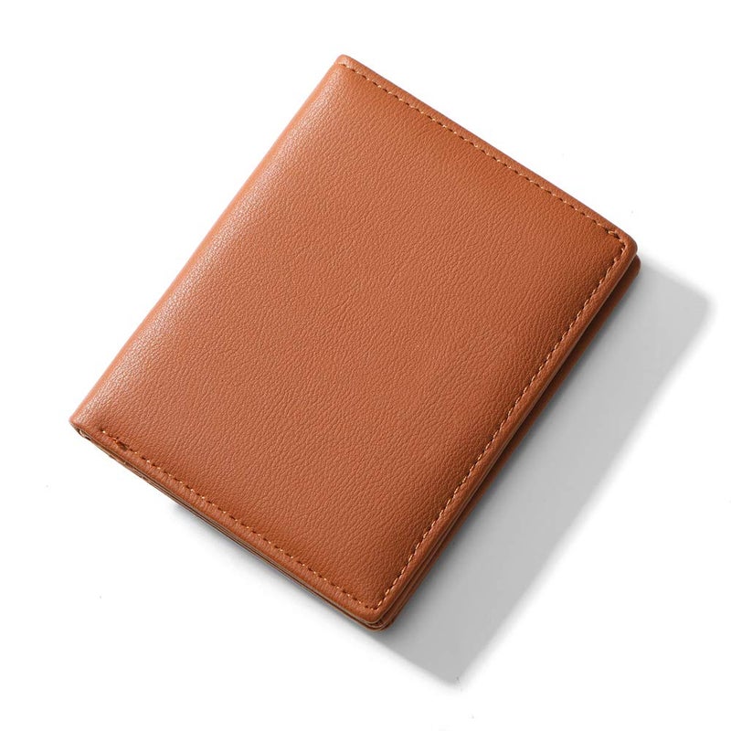 AnnabelZ Women Wallets Small Bifold Leather Pocket Wallet Ladies Mini Short Purse (Dark Brown) - Image 1