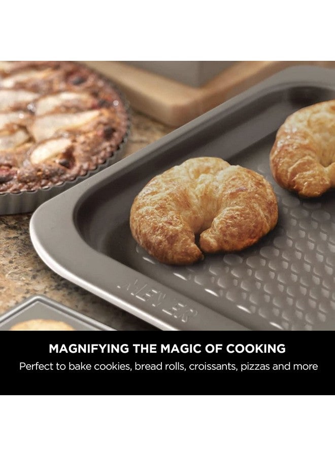 MEYER صينية بسكويت ماير باكيمستر من الفولاذ الكربوني غير لاصقة | صينية بسكويت | صينية خبز للبسكويت | قالب كعك | مقلاة غير لاصقة | أساسيات الخبز | أدوات خبز غير لاصقة، رمادي - Image 3