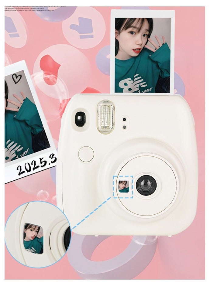 Generic Instant Camera +Camera Protective Case+ Shutter Accessories Bundle, Incl. Compatible Carrying Case,white - Image 2