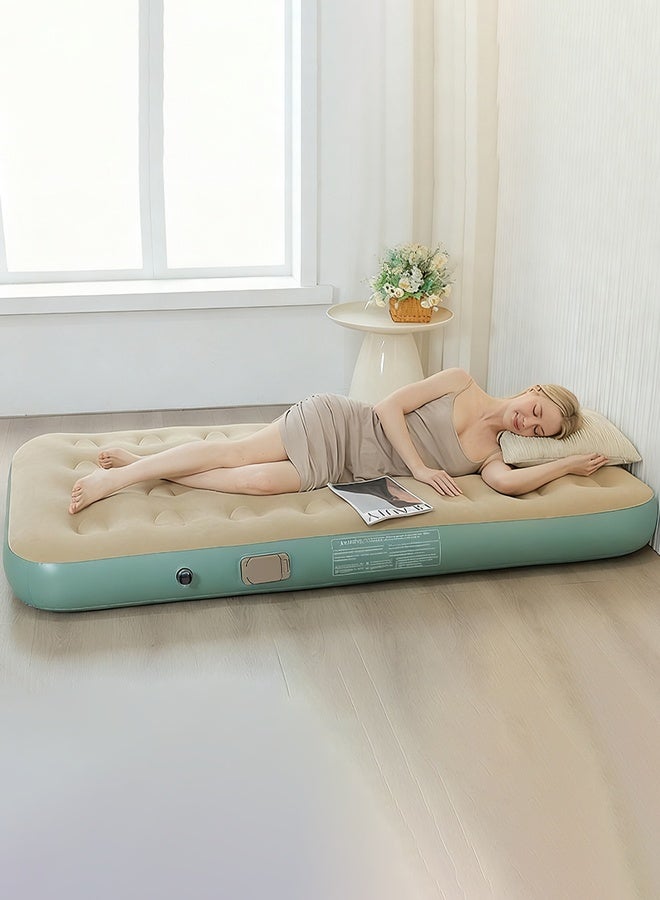 Thickly-textured plush inflatable mattress, fully automatic inflation bed, camping tent floor mat, home sleeping mat, folding bed - Image 2