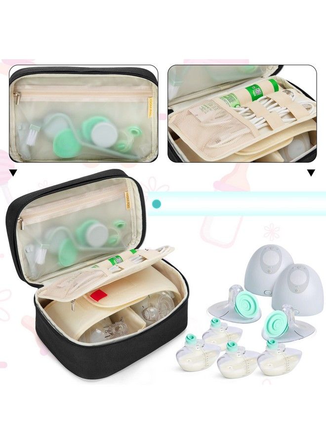 BAFASO Wearable Breast Pump Bag Compatible With Willow And Elvie Breast Pump Case For Wearable Breast Pump And Extra Parts (Patent Pending) Black - Image 3