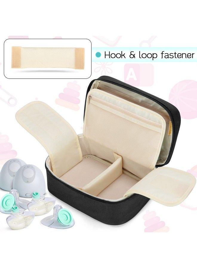 BAFASO Wearable Breast Pump Bag Compatible With Willow And Elvie Breast Pump Case For Wearable Breast Pump And Extra Parts (Patent Pending) Black - Image 5