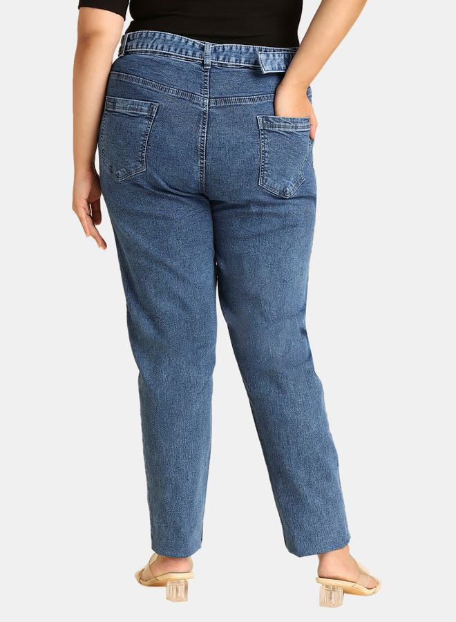 هاي ستار جينز بخصر مرتفع بقصة مستقيمة مطاطي من ستايلي - Image 4