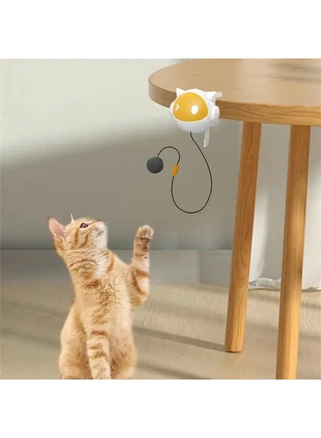 Interactive Automatic Cat Toy – Cartoon Design with Retractable Ball for Hunting & Exercise - Image 1