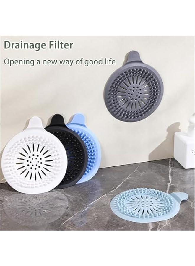MOXO 5 Drain Hair Catcher Durable Silic Like Shower Drain Cover Hair Catcher for Bath Sink Shower and Bathtub Home Essentials Drain Cover to Help Prevent Clogging - Image 2