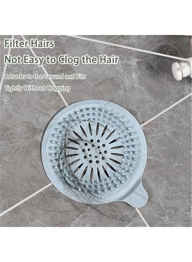 MOXO 5 Drain Hair Catcher Durable Silic Like Shower Drain Cover Hair Catcher for Bath Sink Shower and Bathtub Home Essentials Drain Cover to Help Prevent Clogging - Image 4