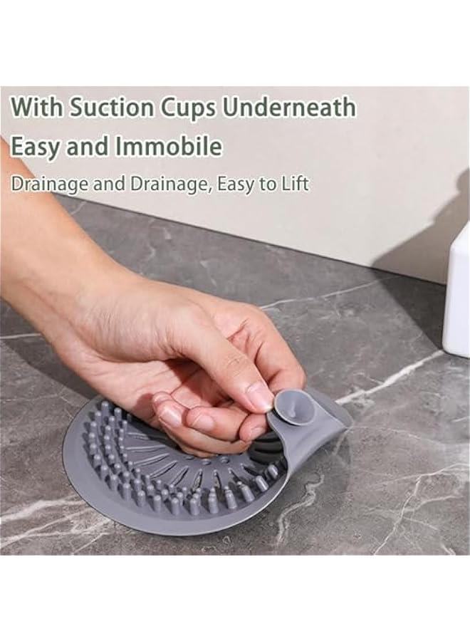 MOXO 5 Drain Hair Catcher Durable Silic Like Shower Drain Cover Hair Catcher for Bath Sink Shower and Bathtub Home Essentials Drain Cover to Help Prevent Clogging - Image 5