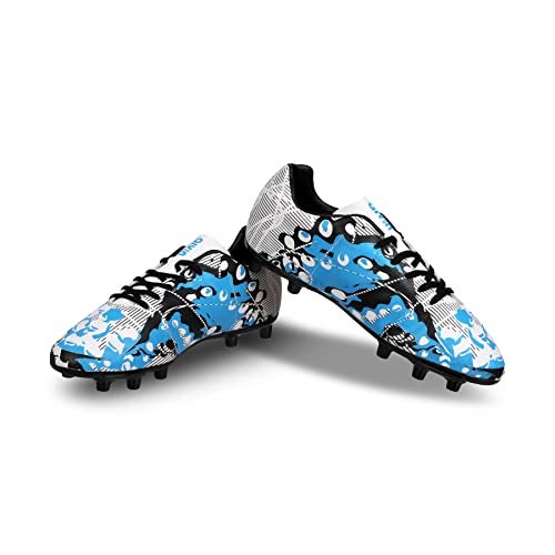 Aivin Ocean F.Ball Stud, Lightweight Insole Provides More Comfort and Grip, PVC Synthetic Leather Excellent Ball Control and Tackling, Football Shoes for Men (White), UK-11 - Image 2