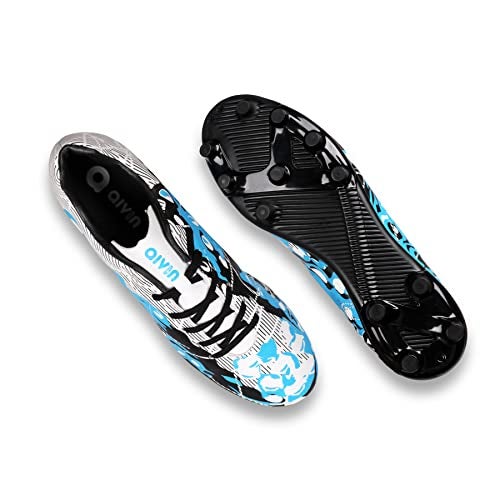 Aivin Ocean F.Ball Stud, Lightweight Insole Provides More Comfort and Grip, PVC Synthetic Leather Excellent Ball Control and Tackling, Football Shoes for Men (White), UK-11 - Image 5