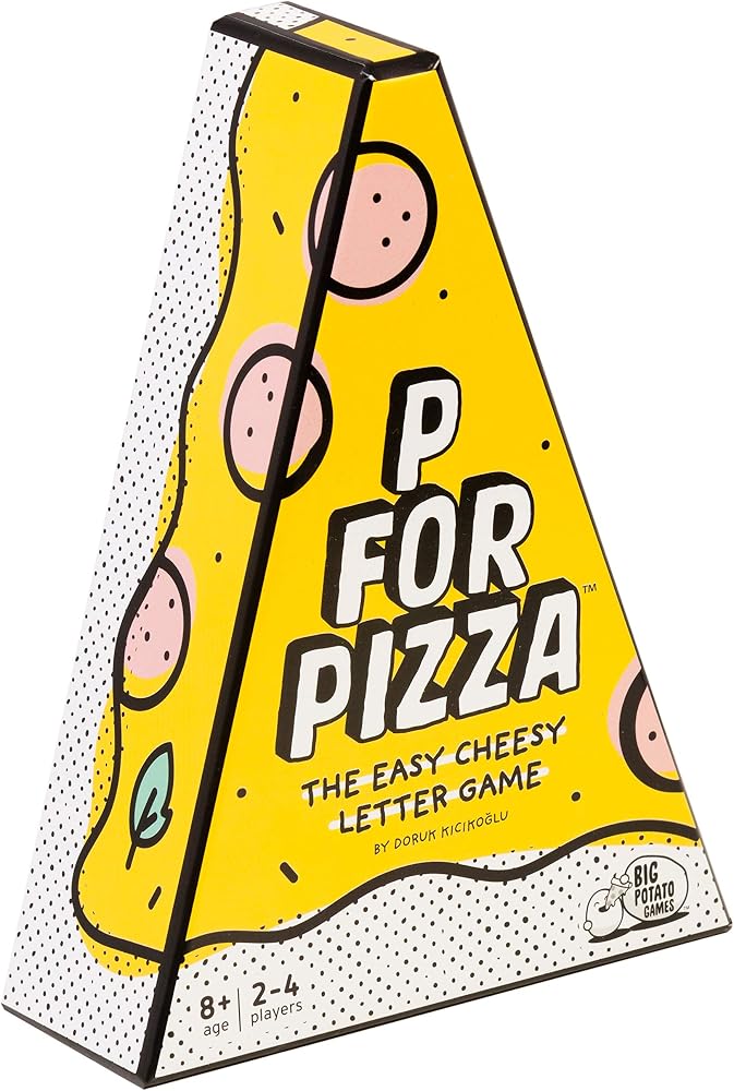 Big Potato P for Pizza: Build a Giant Pizza Slice Before Anyone Else Family Word Travel Game Great for Adults and Kids Perfect for Vacations and Camping - Image 1