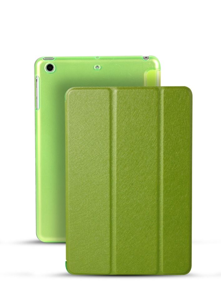 Loquat Three Fold Smart Protective Case For Green iPad