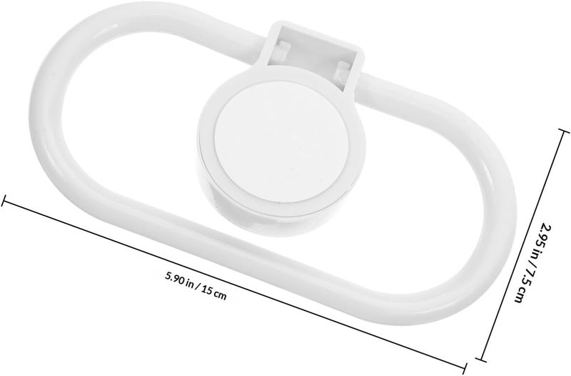 Toyvian 3pcs Self Adhesive Towel Rings White Plastic Wall-Mount Hand Towel Holders for Kitchen Bathroom Shower Washcloth Rack No Drilling - Image 2
