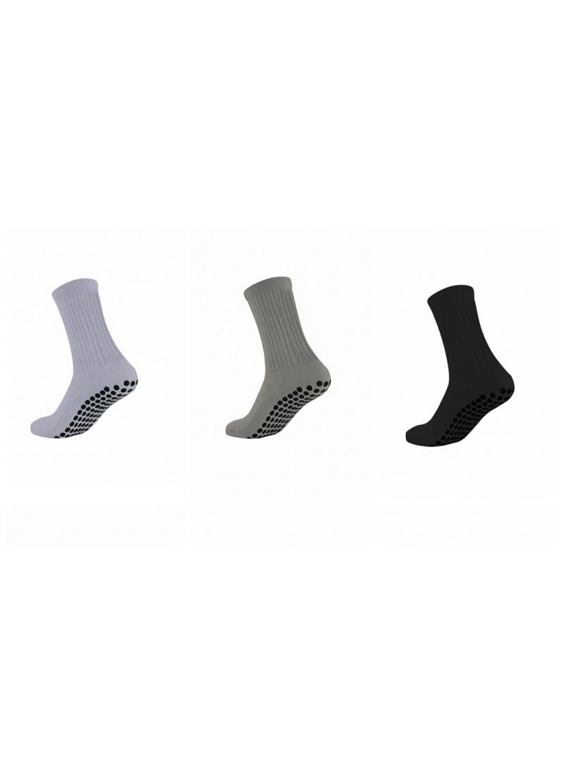 Men's sports socks, silicone, anti-slip, 3 different colors - Image 1