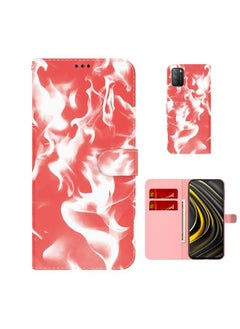 HuHa Case Cover For Xiaomi Poco M3 / Redmi 9 Power / Redmi 9T / Redmi Note 9 4G Cloud Fog Pattern Horizontal Flip Leather Case with Holder & Card Slot & Wallet Red 