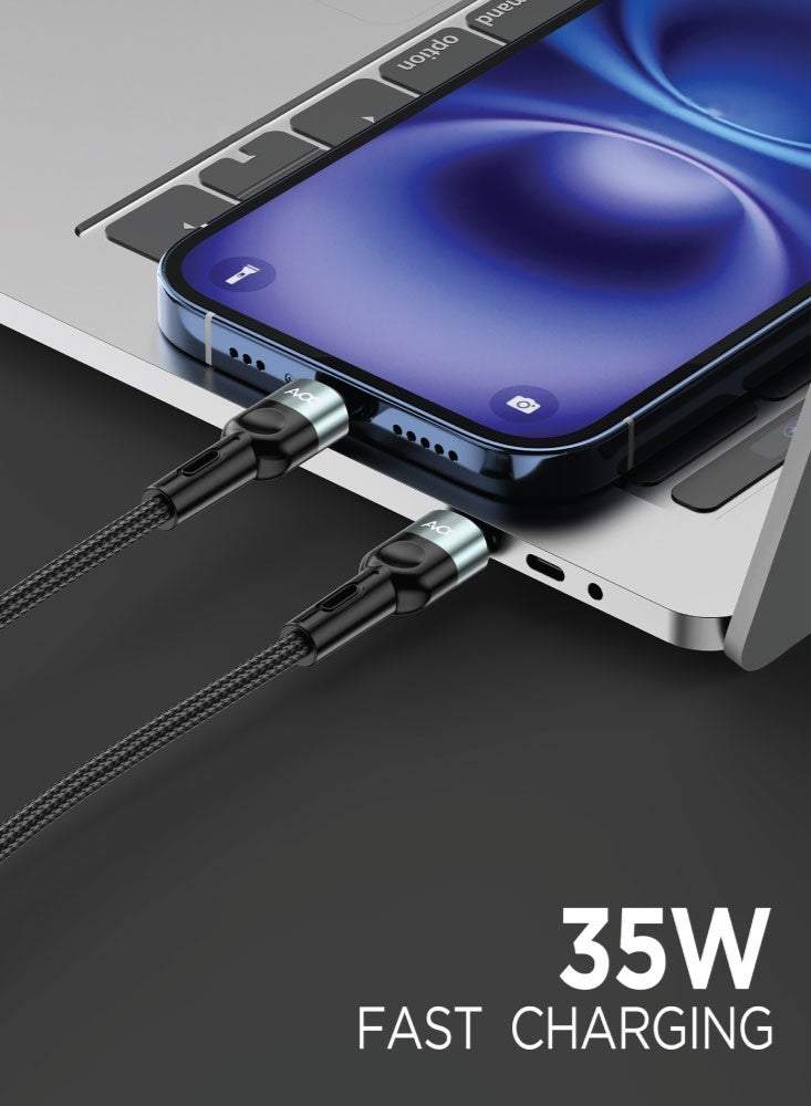 AVOO 2 Meter Fast Charging Cable – Type-C to Lightning 35W, Durable Braided Design for High-Speed Data Transfer and Fast Charging for Modern Devices - Image 4