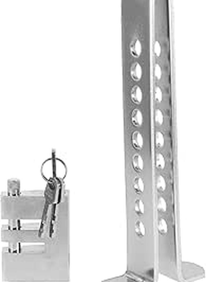 Adjustable U Shaped Car Anti Theft Lock 21 5cm Stainless Steel Pedal Steering Wheel Security - Image 1