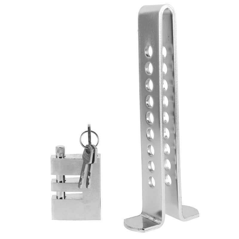 Adjustable U Shaped Car Anti Theft Lock 21 5cm Stainless Steel Pedal Steering Wheel Security - Image 2