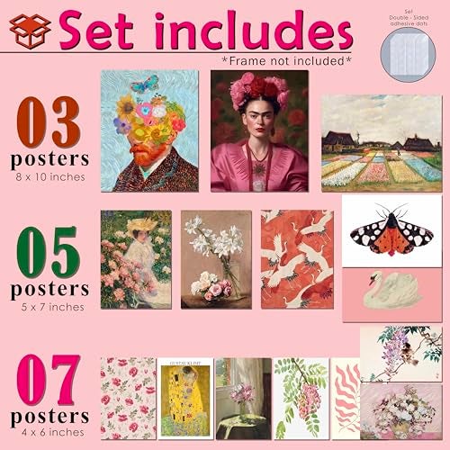 LANCHI95 15 PCS Eclectic Wall Art Decor, Modern Maximalist Wall Prints for Bedroom, Posters for Room Aesthetic, Wall Collage Kit Pictures for Living Room, Colorful Dorm Gallery Home Decor (Unframed, Eclectic Art 3) - Image 2