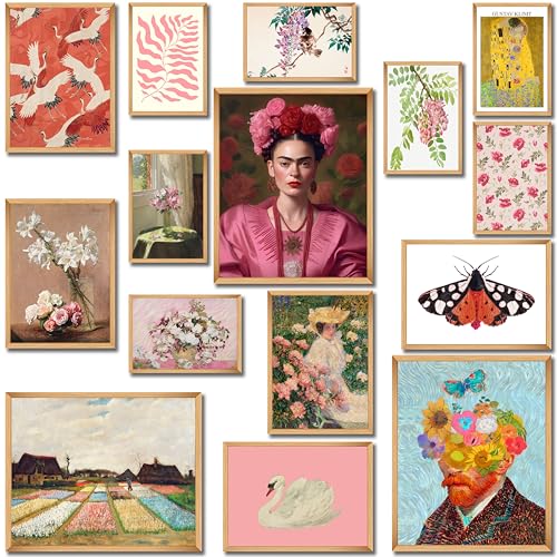 LANCHI95 15 PCS Eclectic Wall Art Decor, Modern Maximalist Wall Prints for Bedroom, Posters for Room Aesthetic, Wall Collage Kit Pictures for Living Room, Colorful Dorm Gallery Home Decor (Unframed, Eclectic Art 3) - Image 1