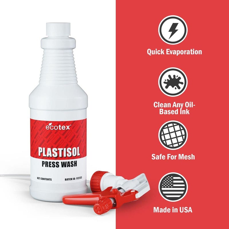 Screen Print Direct إيكوتكس® منظف بلاستيسول للضغط (ربع - 32 أونصة) - منظف ومزيل دهون لآلة الطباعة بالشاشة - إزالة لون حبر الطباعة بالشاشة - طباعة الشاشة مباشرة® - Image 2