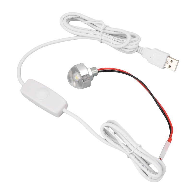 مصباح كشاف LED صغير 5 فولت بمقبس USB قابل لتعديل الإضاءة بدون خطوات مانع للوهج لحماية العينين - مصباح كشاف USB موفر للمساحة يعمل بمجرد التوصيل للاستخدام الداخلي في الخزائن وعرض المجوهرات وديكور غرفة النوم - Image 2