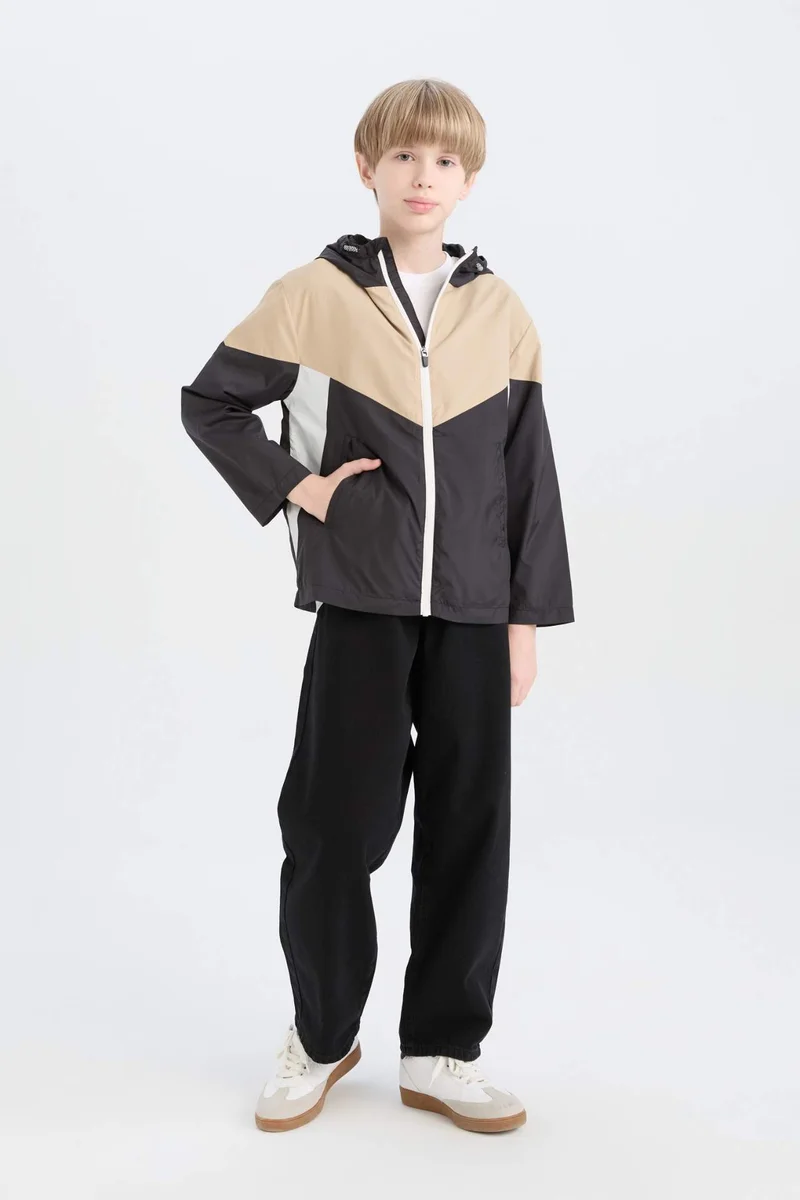 Defacto Boy Hooded Waterproof Raincoat