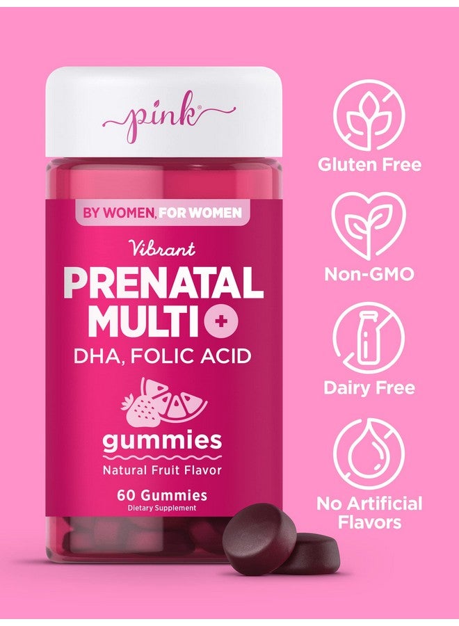 PINK Prenatal Vitamins ; 60 Gummies With Dha And Folic Acid ; Nongmo & Gluten Free Multivitamin ; Natural Fruit Flavor - Image 5