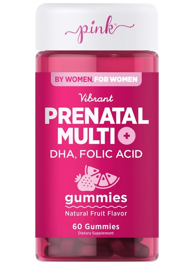 PINK Prenatal Vitamins ; 60 Gummies With Dha And Folic Acid ; Nongmo & Gluten Free Multivitamin ; Natural Fruit Flavor - Image 2