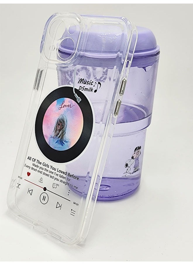Generic - Taylor Swift iPhone 15 Plus Silicone Phone Case Clear, Drop Resistant Phone Case, Camera Lens Protect, Slim Shockproof Phone Cover, Suitable for iPhone15 Plus - Image 1