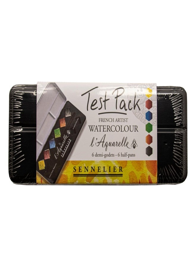 Sennelier Watercolour Metal Tin of 6 Half Pans Intro Set