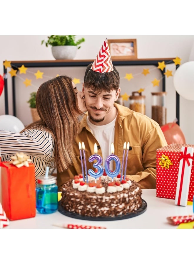 طقم شموع عيد ميلاد ملونة مكون من 10 قطع: يضم شموعاً على شكل أرقام تتراوح من 0 إلى 9؛ صُمم خصيصاً لكعك أعياد الميلاد، وهو مناسب لتزيين حفلات أعياد الميلاد للرجال والنساء على حد سواء، واحتفالات الذكرى السنوية للزواج، وغيرها من المناسبات الاحتفالية. - Image 5
