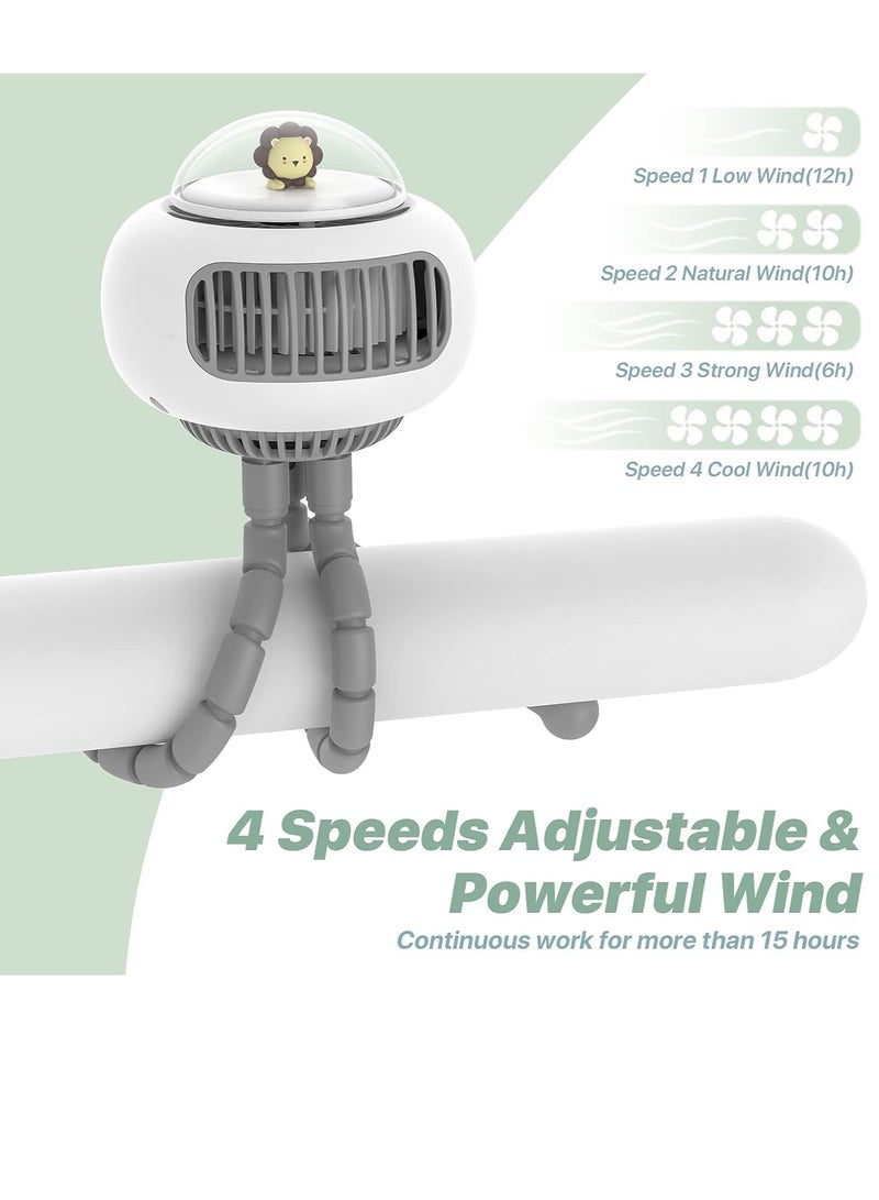 Gonice Portable Bladeless Fan Mini Handheld Fans, 4-Speed Options USB Rechargeable Battery Operated Fan - Image 5